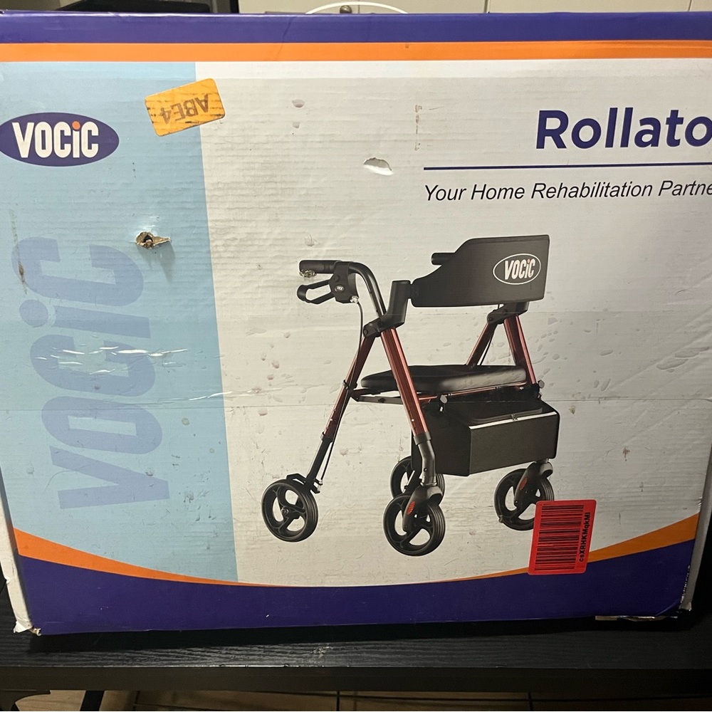 Red Rollator Walker